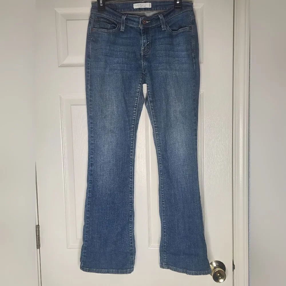 Levis 529 Curvy Boot Cut 8 M Blue Full Length Logo Pockets Women’s Jeans